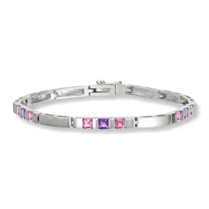 Ametyst og turmalin armbånd