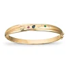 Armring med fargestener og diamanter