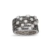 Black & white diamantring