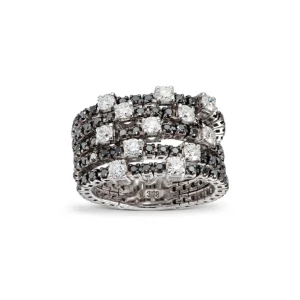Black & white diamantring
