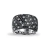 Black and white diamantring