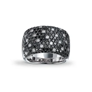 Black and white diamantring