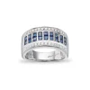 Bred safir og diamantring