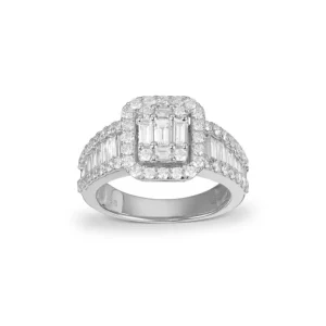 1,50 ct. diamantring hvitt gull