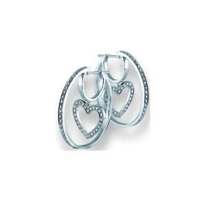 «Dangling hearts» – diamantøreringer