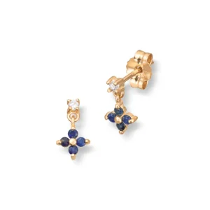 Dangling safir ørepynt
