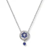 Diamant anheng med safir