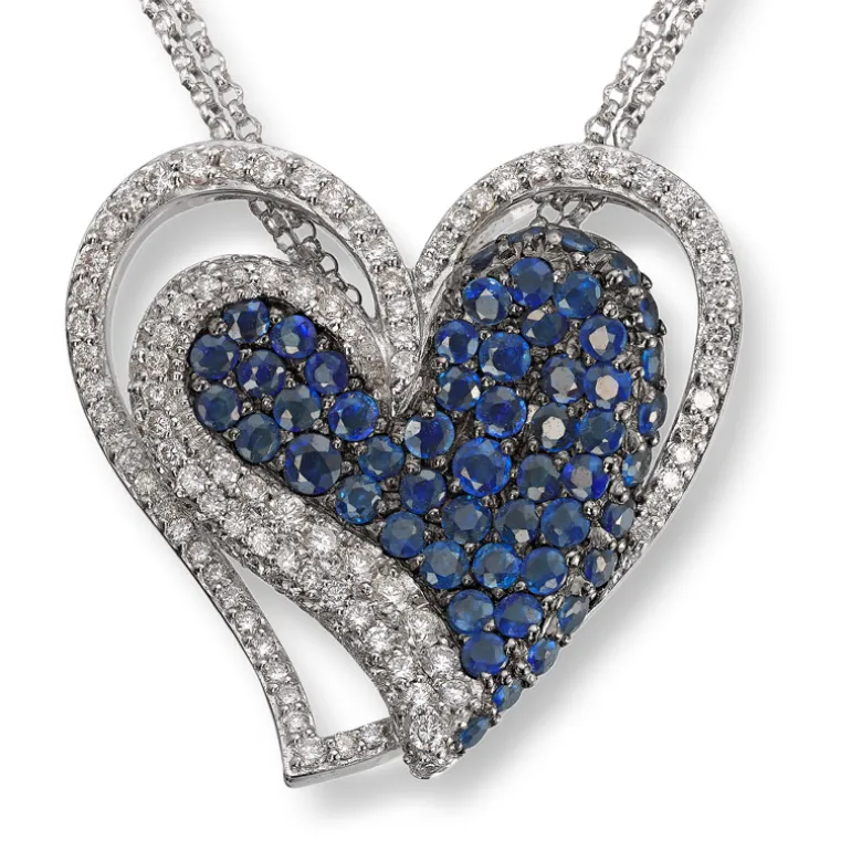 diamant_hjerte_med_safire_1.webp Diamant hjerte med safirer