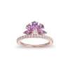 Diamant- og rosa safirring – One of a kind