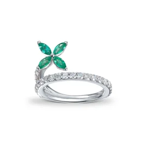 Diamant- og smaragd ring – One of a kind