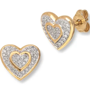 Diamant øredobber hjerte 0,25 ct.