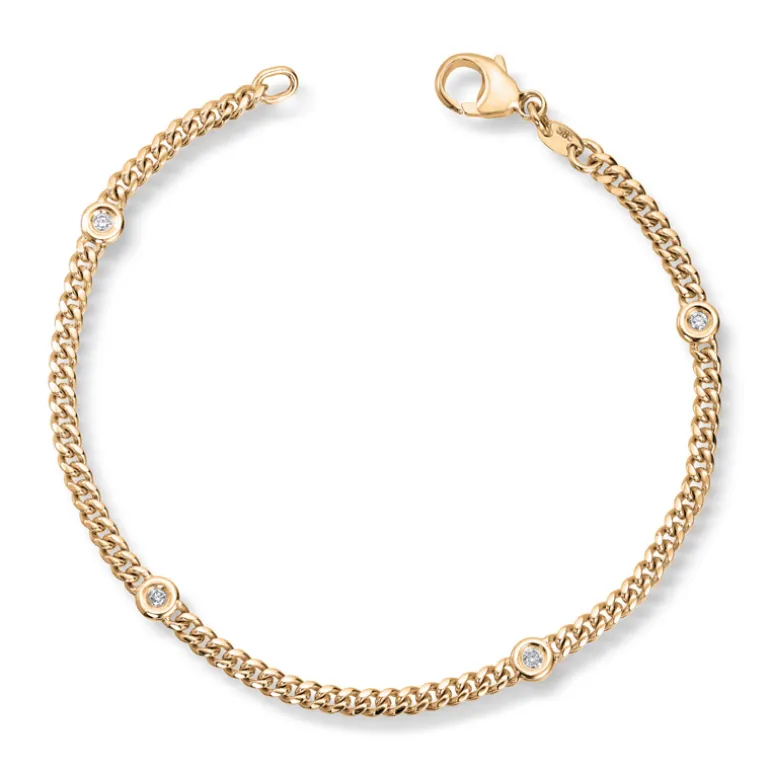 diamantarmbnd_gult_gull___0.webp Diamantarmbånd gult gull 0,10 ct.