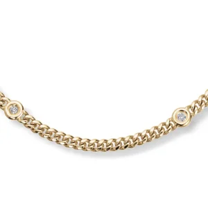 Diamantarmbånd gult gull 0,10 ct.