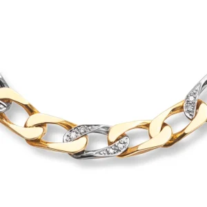 Diamantarmbånd i gult gull