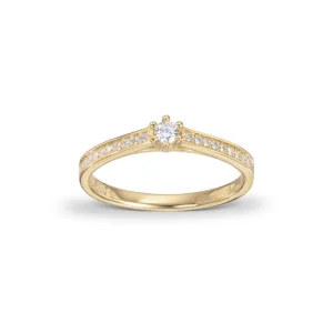 Diamantring 0,16 ct.
