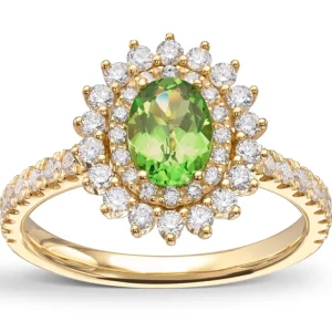 Diamantring 0,64 ct med tsavoritt – One of a kind