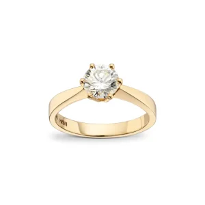 Diamantring 1,09ct. W-Si