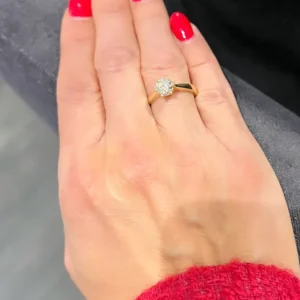 Diamantring 1,09ct. W-Si