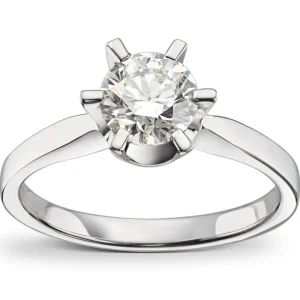 Diamantring 1,01ct. W-VS