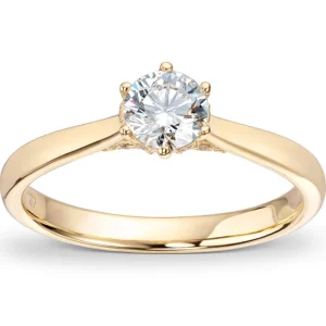 Diamantring «hidden halo» 0,55 ct.