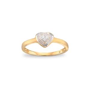 Diamantring hjerte