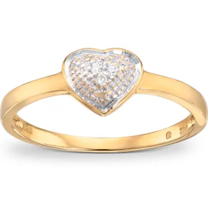Diamantring hjerte