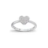Diamantring hjerte 0,12ct.