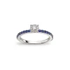 Diamantring med safir