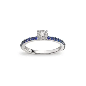 Diamantring med safir