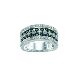 Diamantring med safir