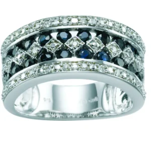 Diamantring med safir