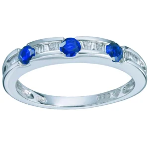 Diamantring med safir