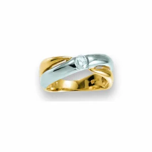 Diamantring tofarget 0,15 ct.