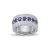 Elegant safir og diamantring