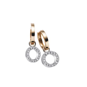 Gull øreringer diamant