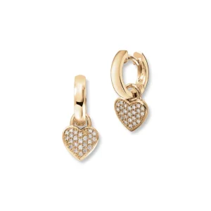 Gull øreringer diamant