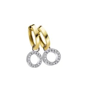 Gull øreringer diamant