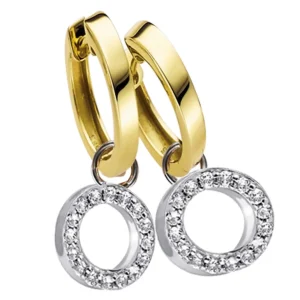 Gull øreringer diamant