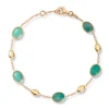 Gullarmbånd smaragder – Cabochon