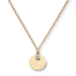 Gullkjede diamant & plate