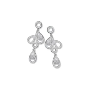 Hengende ørepynt i sølv med Cubic zirkonia