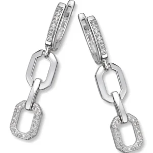 Hengende ørepynt i sølv med Cubic zirkonia