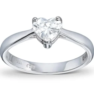 Hjerteslipt diamantring 0,70 ct.