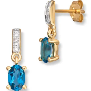 London blue øredobber 0,08 ct.