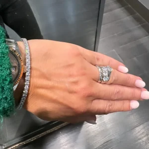 Luksus tennisarmbånd 3,00 ct i hvitt gull