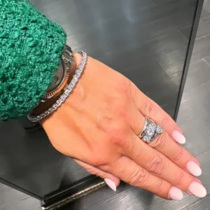 Luksus tennisarmbånd 4,50 ct i hvitt gull