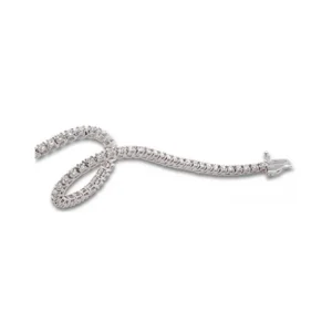 Luksus tennisarmbånd 0,75 ct i hvitt gull