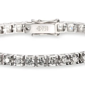 Luksus tennisarmbånd 5,06 ct i hvitt gull