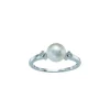 Perlering med diamanter 0,04ct.