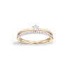 2 rader diamantring 0,18 ct.